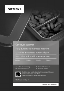 Manuale Siemens TQ905D03 Macchina per espresso