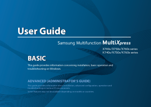 Manual Samsung MultiXpress X7600LX Multifunctional Printer