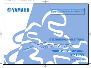 Bedienungsanleitung Yamaha X-max 125 (2009) Roller