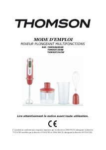 Manual Thomson THMX06955R Hand Blender