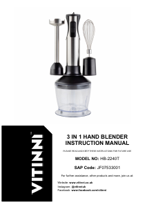 Manual Vitinni HB-2240T Hand Blender