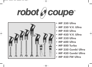 Handleiding Robot Coupe MP 350 Combi Ultra Staafmixer