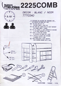 説明書 Parisot 2225COMB ロフトベッド