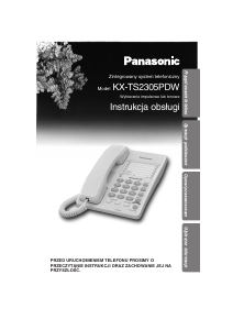 Instrukcja Panasonic KX-TS2305PDW Telefon