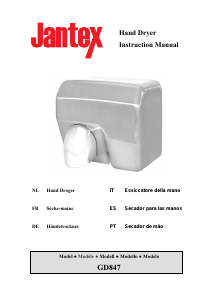 Manual de uso Jantex GD847 Secador de manos
