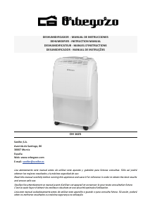 Manual de uso Orbegozo DH 1625 Deshumidificador