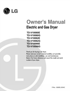 Manual de uso LG TD-V10066G Secadora