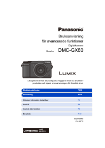 Bruksanvisning Panasonic DMC-GX80 Lumix Digitalkamera