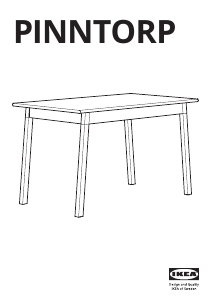 Bedienungsanleitung IKEA PINNTORP (125x75) Esstisch