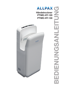 Bedienungsanleitung Allpax PTWE-HT-120 Händetrockner