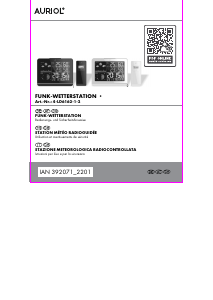 Bedienungsanleitung Auriol IAN 392071 Wetterstation