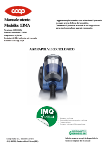 Manuale Coop 13MA Aspirapolvere