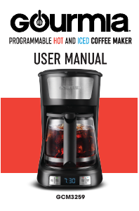 Manual Gourmia GCM3259BK Coffee Machine