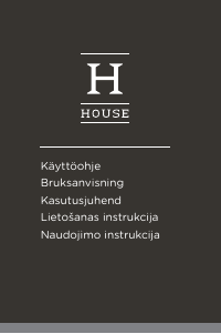 Käyttöohje House HM1010KA-GS Käsivatkain