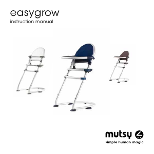 Manual de uso Mutsy Easygrow Silla alta de bebé