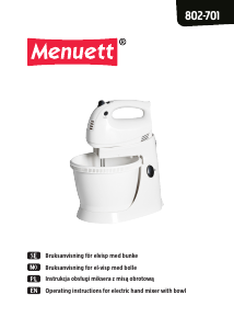 Handleiding Menuett 802-701 Handmixer