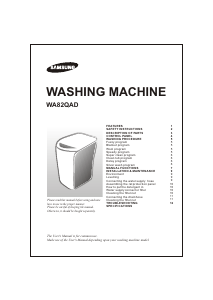 Manual Samsung WA82QAD Washing Machine
