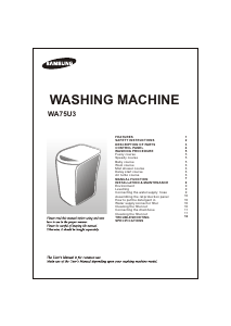Manual Samsung WA75U3WEC Washing Machine
