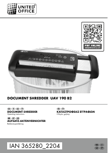 Manual United Office IAN 365280 Paper Shredder