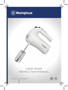 Manual Westinghouse WHHM01W Hand Mixer