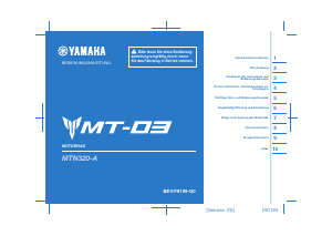 Bedienungsanleitung Yamaha MT-03 (2022) Motorrad