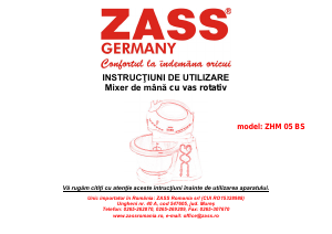 Manual Zass ZHM 05 BS Mixer de mână
