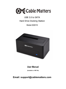 Handleiding Cable Matters 202019 Hard drive dock