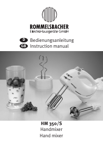 Bedienungsanleitung Rommelsbacher HM 350/S Handmixer