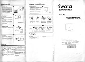 Handleiding Iwata JET-M5 Handendroger
