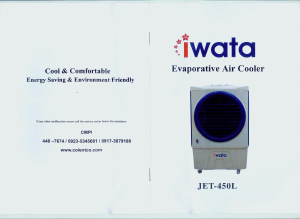 Handleiding Iwata JET-450L Ventilator