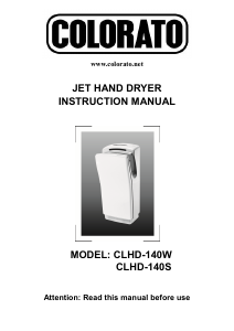 Manual Colorato CLHD-140W Hand Dryer