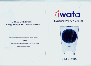 Manual Iwata JET-500HC Fan