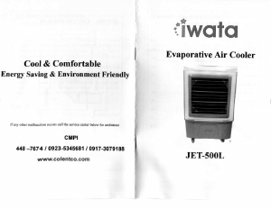 Manual Iwata JET-500L Fan
