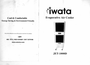 Manual Iwata JET-1000D Fan