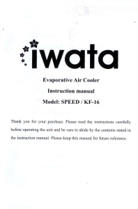 Manual Iwata KF-16 Fan