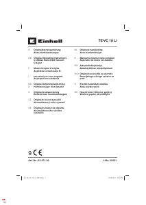Manual de uso Einhell TE-VC 18 Li Aspirador de mano