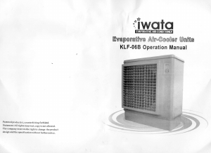 Manual Iwata KLF-06B Fan