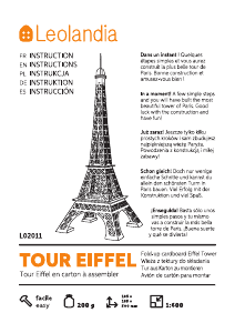 Manual Leolandia L02011 Eiffel Tower 3D Puzzle