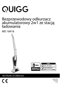 Instrukcja Quigg MD 18418 Odkurzacz