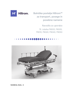 Priročnik Hillrom P8010 Bolnišnična postelja