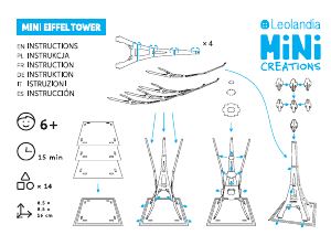 Bedienungsanleitung Leolandia M00011 Eiffel Tower 3D-Puzzle