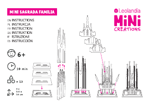 Handleiding Leolandia M00012 Sagrada Familia 3D Puzzel