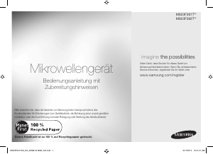 Bedienungsanleitung Samsung MS23F301TAS/EG Mikrowelle