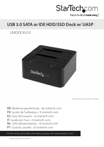 Manual StarTech UNIDOCK33 Hard Drive Dock
