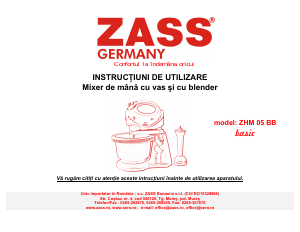 Manual Zass ZHM 05 BB Mixer de mână