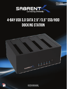 Handleiding Sabrent DS-U3B4 Hard drive dock