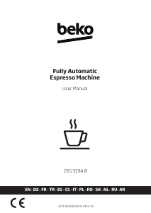 Manual de uso BEKO CEG 3194 B Máquina de café espresso