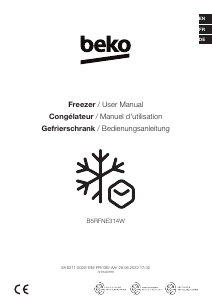 Manual BEKO B5RFNE314W Freezer