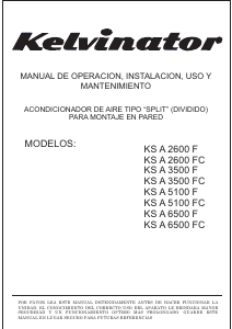 Manual de uso Kelvinator KSA3500F Aire acondicionado