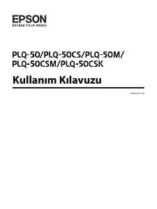 Kullanım kılavuzu Epson PLQ-50CS Yazıcı